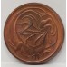 AUSTRALIA 1980 . TWO 2 CENTS COIN . ERROR . OFF CENTRE